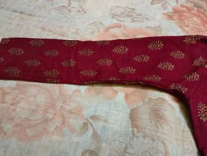 Maroon &amp; Gold Print Kurti ♥️⚡