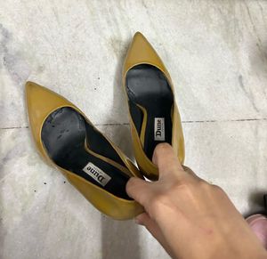 Dune London Mustard Heels