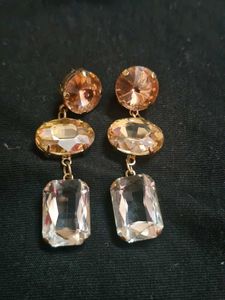 Sparkling Gemstone Drop Earrings