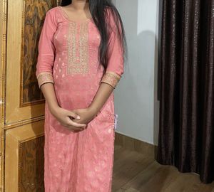 Elegant Peach 3 Peice  Kurta Set