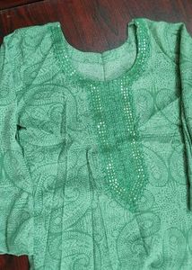 Light Green Kurti Pant Set