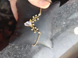 kRYSTALS Gold Plated Zircon Stainless Steel