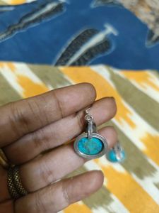 92.5 Pure Silver Turquoise Earrings