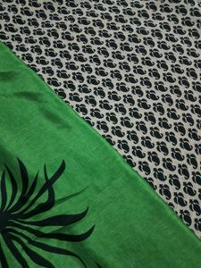 Green Printed Saree