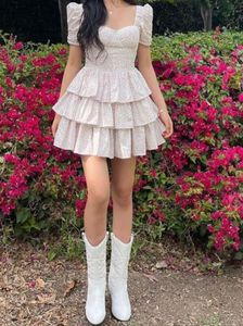 Floral Tiered Mini Dress