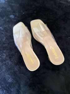 Elegant Transparent Slip-On Heels by LubStar
