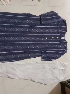 Stylish Navy Blue Kurta Set