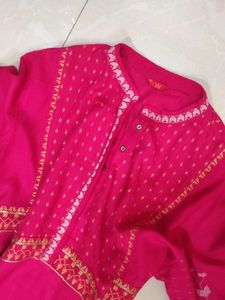 W Elegant Pink anarkali kurta