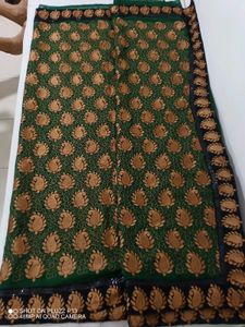 Green Wedding &amp; Festival Designer Saree With Blous