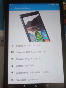 Lenovo TAB 8 Wifi Black 1G +16GB