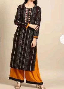 Almost New Kurta Set With Plazzo