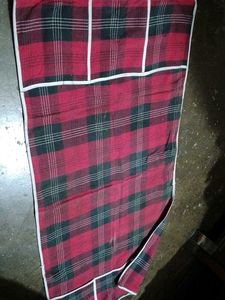 Cotton Red & Black Refrigerator Or TV Cover