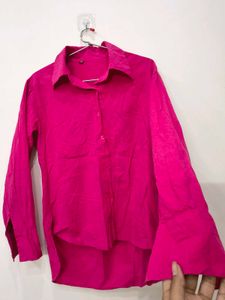 Hot Pink Button-Down Shirt