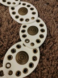 Vintage White &amp; Gold Belt