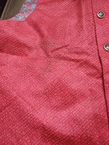 Elegant Red Ethnic Jacket