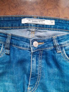 Flared Blue Denim Jeans