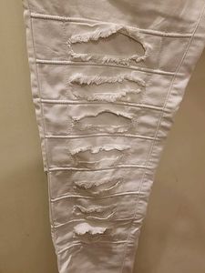 Ripped White Jeans