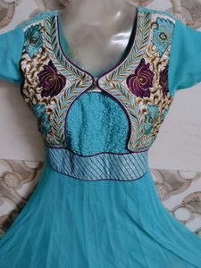 Elegant Blue Anarkali Kurta