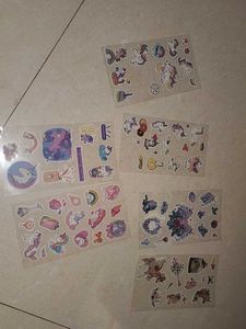 6 Sheets Of Unicorn Stickers