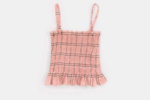 Pink Plaid Cami Top