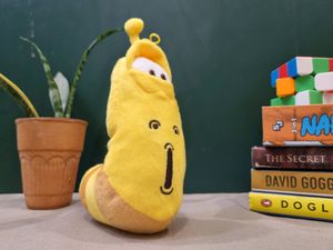 Yellow Larva Plush Toy Medium-sized