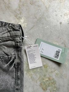 Gray Wide Leg Jeans