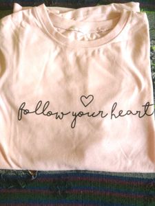 Pink &#39;Follow Your Heart&#39; Tee