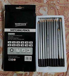 Set Of 11 Sketching Pencil Artist Grade