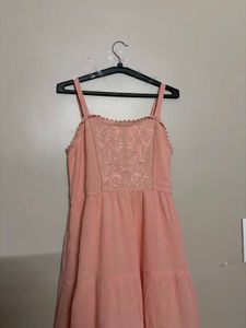 Pink Embroidered Sundress