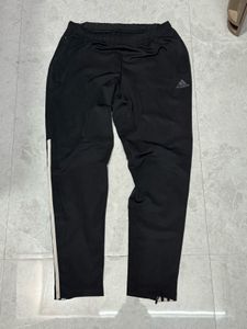 Adidas Black Track Pants with zip opening