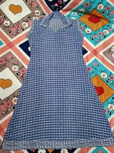 Blue Checkered Dress
