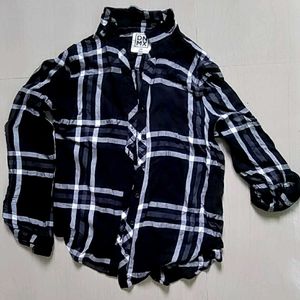 DNMX stylish black Plaid Shirt