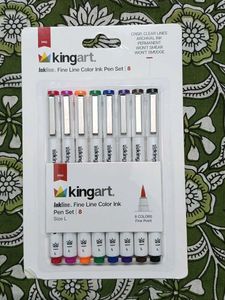 International Brand Kingart Color Ink Pen Set 8