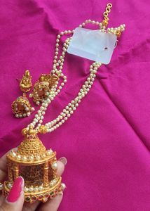 Fancy Temple Jewellery + Earring