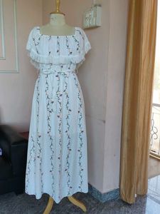 Floral Embroidered White Sundress