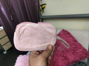 Cute pink double pocket pauch