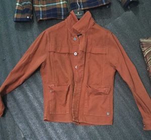 Faux Leather Aviator Jacket