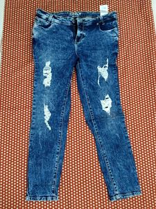 Distressed Denim Jeans
