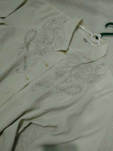 Elegant Embroidered White Blouse
