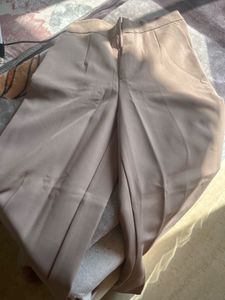 Elegant Beige Wide Leg Pants