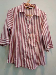 Striped Button-Down Shirt