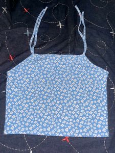 Blue Floral Two-Piece Set