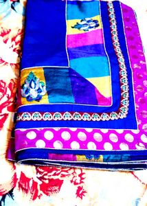 Elegant Blue  Silk  Saree