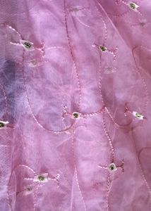Pink Embroidered Fabric