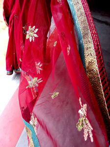 VIDYA EMBROIDERED NET SAREE with( B.)