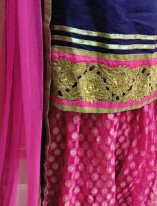 Navy &amp; Pink Salwar Kameez