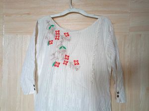 White line  Kurti For Women