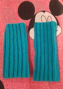 Handwarmer Crochet Blue