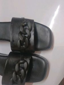 Black Colour Wedges Sandal For Women