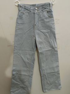 Urbanic Light Blue Flared Straight Jeans